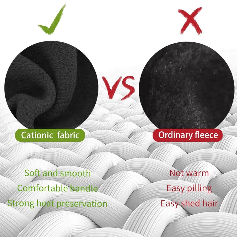Renil Store Ear Warmers for Men and Women & Ear Warmers for Cold Weather Headband (Black + Black, One Size) - Image 4